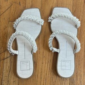 Dolce Vita White Pearl Sandals